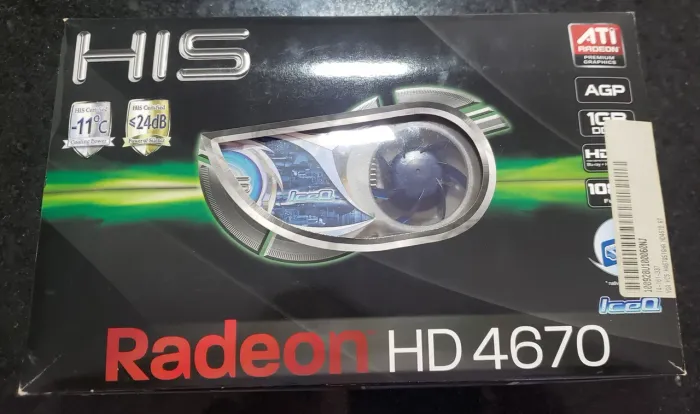 Placa de Vídeo AGP HIS HD Radeon 4670 IceQ HDMI Nativo 1GB (128bit) DDR3