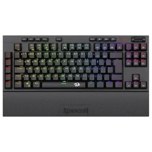 TECLADO MECÂNICO REDRAGON VISHNU RGB K596 ABNT2 SWITCH RED WIRELESS 2.4 GHz SEM FIO GAMER