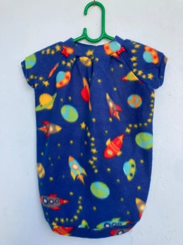 Roupinha de Cachorro Azul Estampada de Soft, Tam M Macho (Novo)