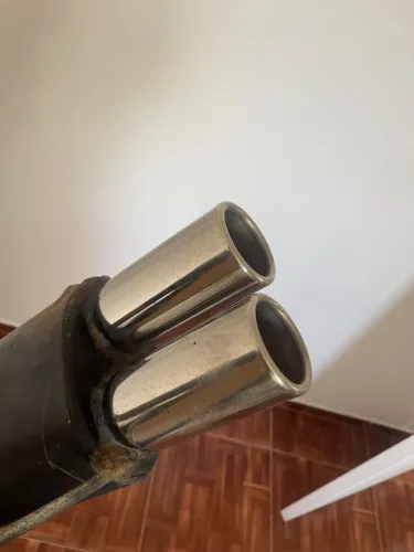Abafador Esportivo Fiat /Ponteira Dupla Cromado 