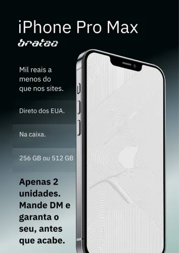 iPhone 17 pro max lacrado (na cor cinza)  com nota fiscal da Apple