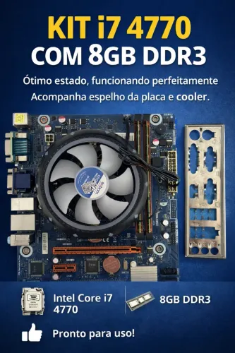 Kit Intel i7 4770 + 8GB DDR3 - Ótimo Estado