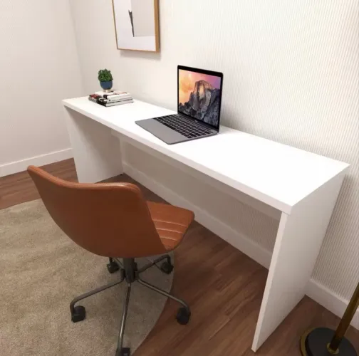 Mesa Escrivaninha Slim 1,80m (Coleção Natus - Cor: Branca)