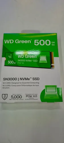 SSD NVMe WD Green SN3000 - 500GB PCIe 4.0 (Novo)