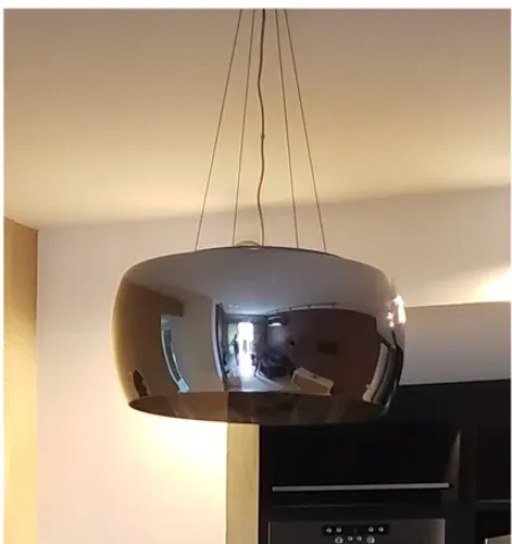 LUMINÁRIA PENDENTE VIDRO METAL CRISTAL YAMAMURA
