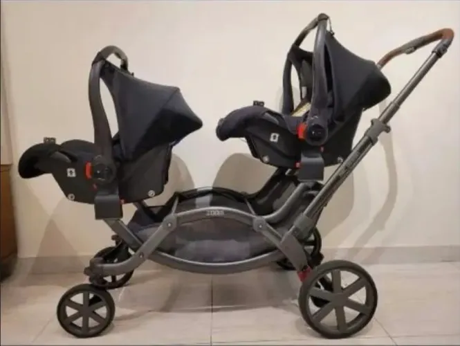 Carrinho abc design gêmeos impecável 