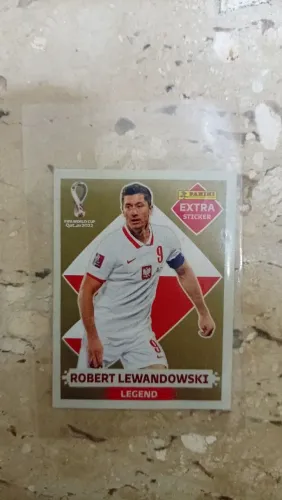 Figurinha da Copa do mundo Lewandowski ouro