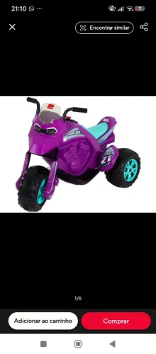 Moto elétrica infantil
