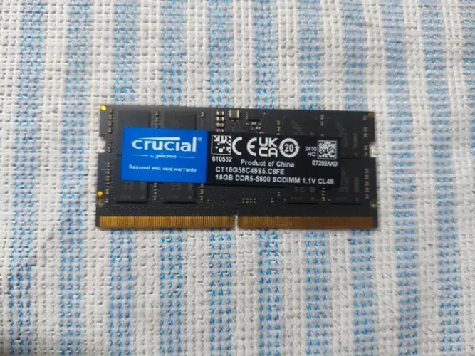 Memória RAM Crucial 16GB DDR5 5600MHz CL 46 SO-DIMM para Notebook
