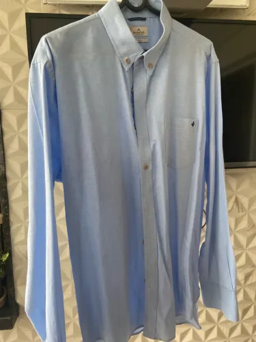 Camisa Brooksfield Torino 1971 Azul Claro Tam. XL