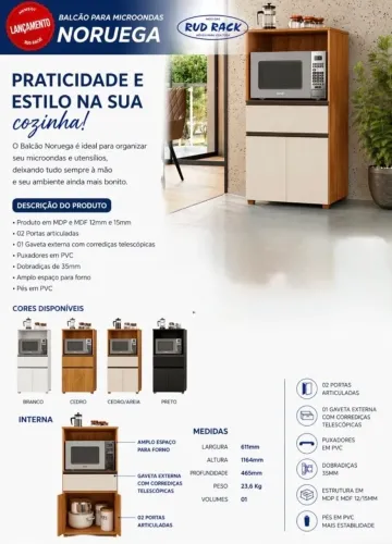 Balcão para microondas