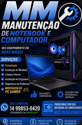 Formatação de computador gamer  e notebook