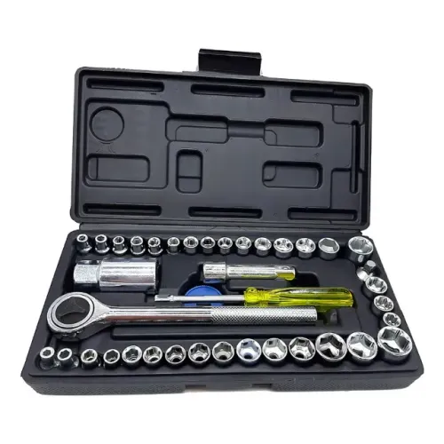 Kit Chave Catraca BOMVINK 40 Peças com Maleta Profissional - Jogo Completo com Soquetes, A