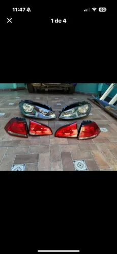 01 par de faróis e 01 par de lanternas traseira do golf tsi 2015