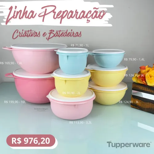 Conjunto criativa tupperware 