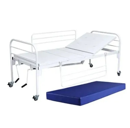 Cama hospitalar e colchão inflável 