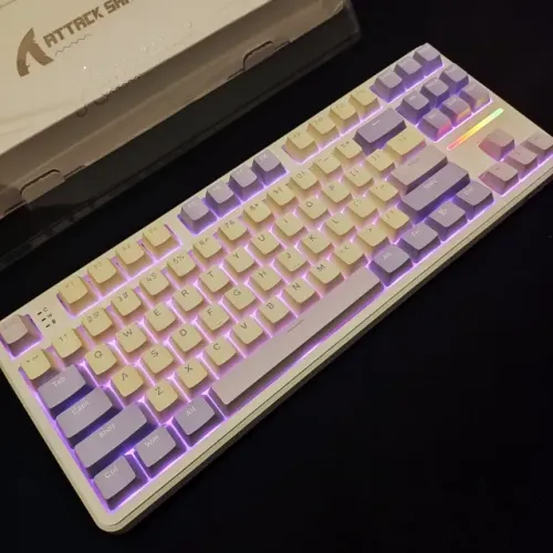 Teclado Attack Shark X87 RGB Tri-Mode Mecânico Gamer