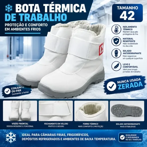 Bota Térmica Branca Bracol Nº 42 - Nova, Nunca Usada