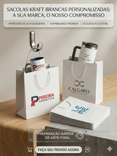 Sacola kraft com sua logo gravada!!
