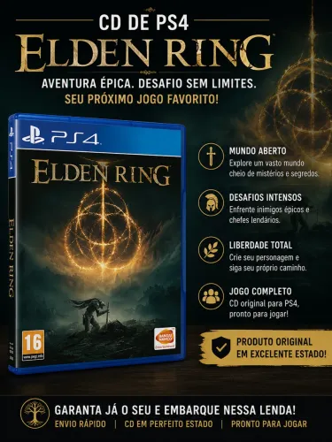 ? Elden Ring PS4 - Mídia Física Original | Excelente Estado | Pronto para Jogar!
