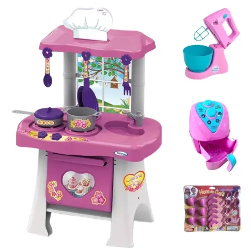 Cozinha Infantil Completa com Acessórios Nova