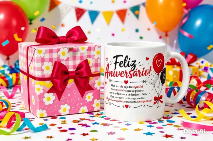 Caneca personalizada para dar presente aniversário 335 mo