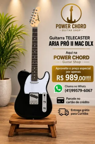 Guitarra Telecaster ARIA PRO II MAC DLX - Nova