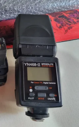 Kit Flash Yongnuo YN-468 II + Rádio Flash Sem Fio RF-603C (Canon)