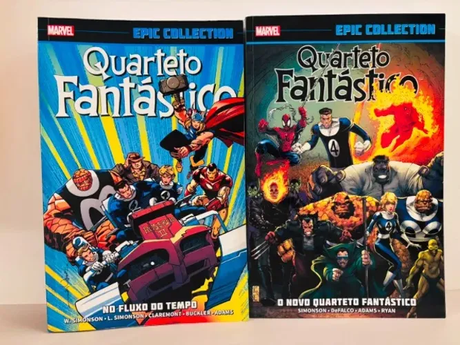 Quarteto Fantástico - EPIC - 2 volumes - No Fluxo do Tempo e O Novo Quarteto Fantástico