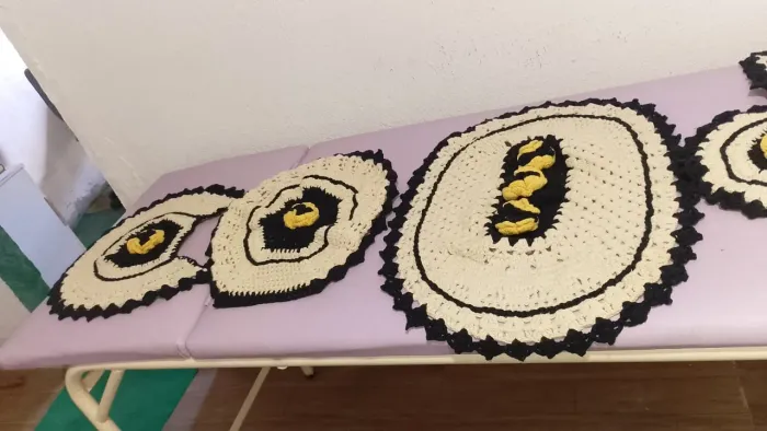 Conjunto de crochê para banheiro