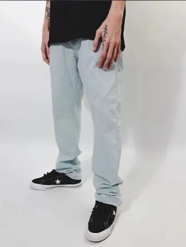 calça reta hilf original azul cristal nova