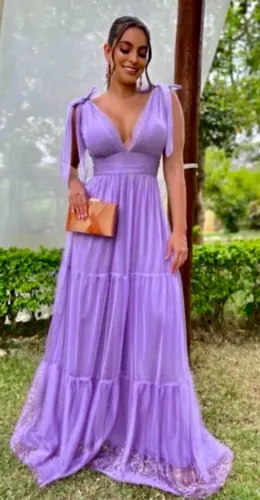 VESTIDO DE FESTA LINDO-LONGO SEMI NOVO