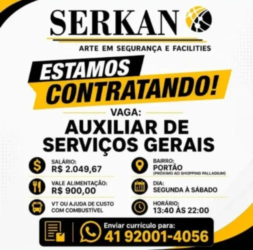 Auxiliar serviços gerais