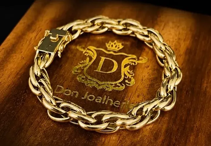 Pulseira Elos Trançados Ovais em Ouro 18k 750
