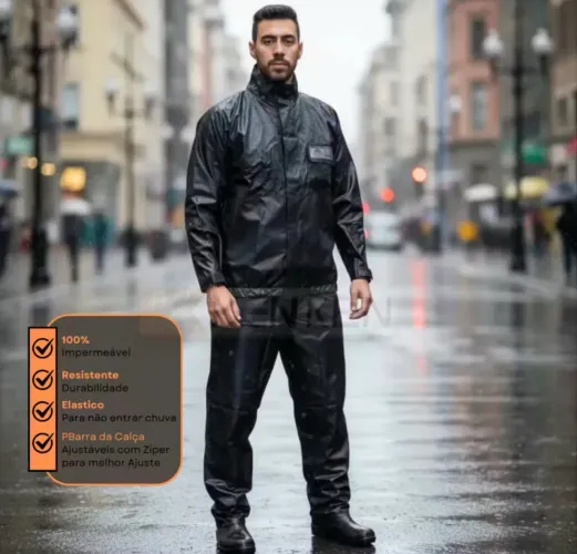 CAPA DE CHUVA MOTOQUEIRO PVC LUXO M AO XG