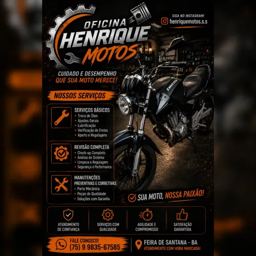 Oficina Henrique Motos | Revisão e Manutenção de Motocicletas