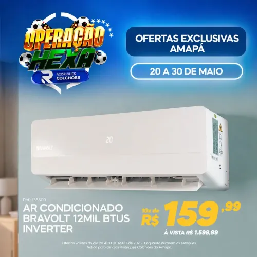 AR condicionado 12.000BTUS INVERTER 