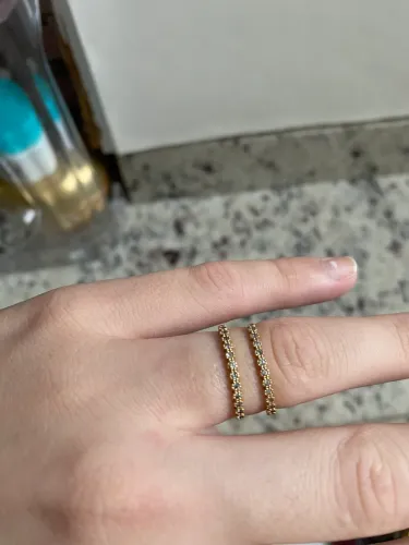 Conjunto de Aparador de aliança ouro 18 k com zircônia cravejada