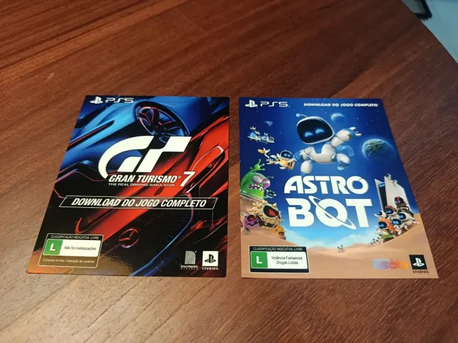 Kit 2 Jogos PS5 - Gran Turismo 7 + Astro Bot | Cartões de Download Digital