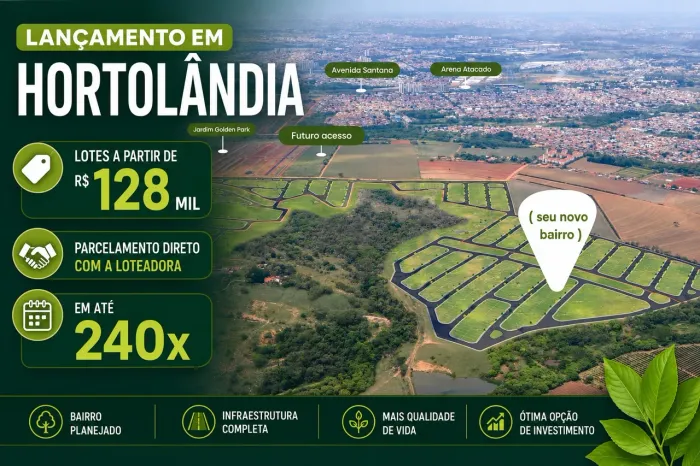Lotes em Hortolândia parcelado em 240x