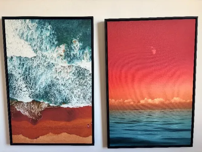 2 quadros decorativos praia