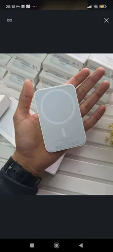 Power Bank Magnético Sem Fio MagSafe 3.000mAh - Carregamento Rápido iPhone/Android