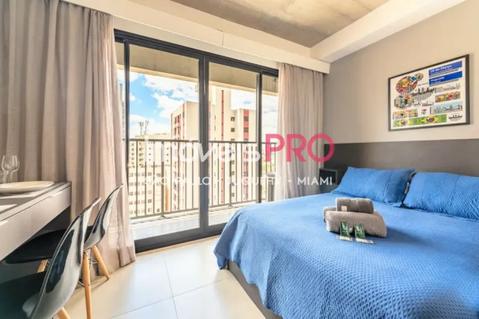 Studio na Bela Vista, imóvel novo e mobiliado.