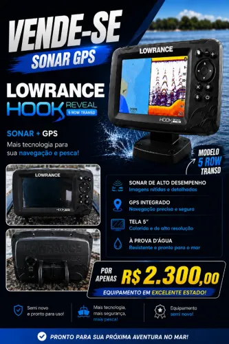 Sonar GPS lowrance hook reveal 555