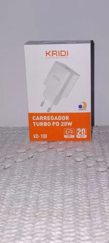 Carregador Turbo 20W USB-C PD KRIDI KD-108 - Novo