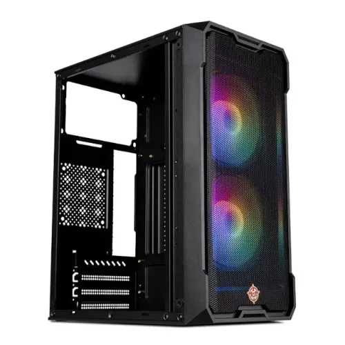 Gabinete Gamer TGT Jester, Lateral de Vidro, Com 2 Ventoinhas, Preto, TGT-JSR-BKGF01