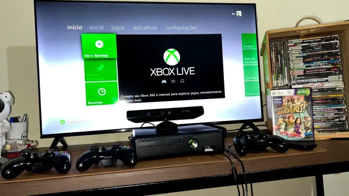 Vendo Xbox 360, três controles e vários jogos - Londrina