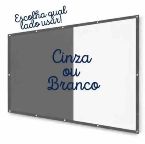 TELÃO DE PROJEÇÃO COM 100 POLEGADAS ANTIRREFLEXO DUPLA FACE 