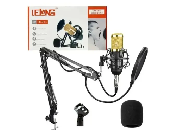Microfone profissional de mesa com acessórios / SUPER PROMOÇÃO