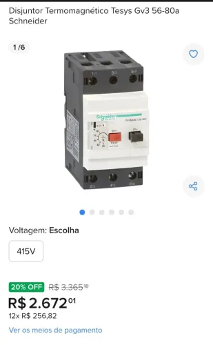 Disjuntor termomagnético Schneider NOVO !